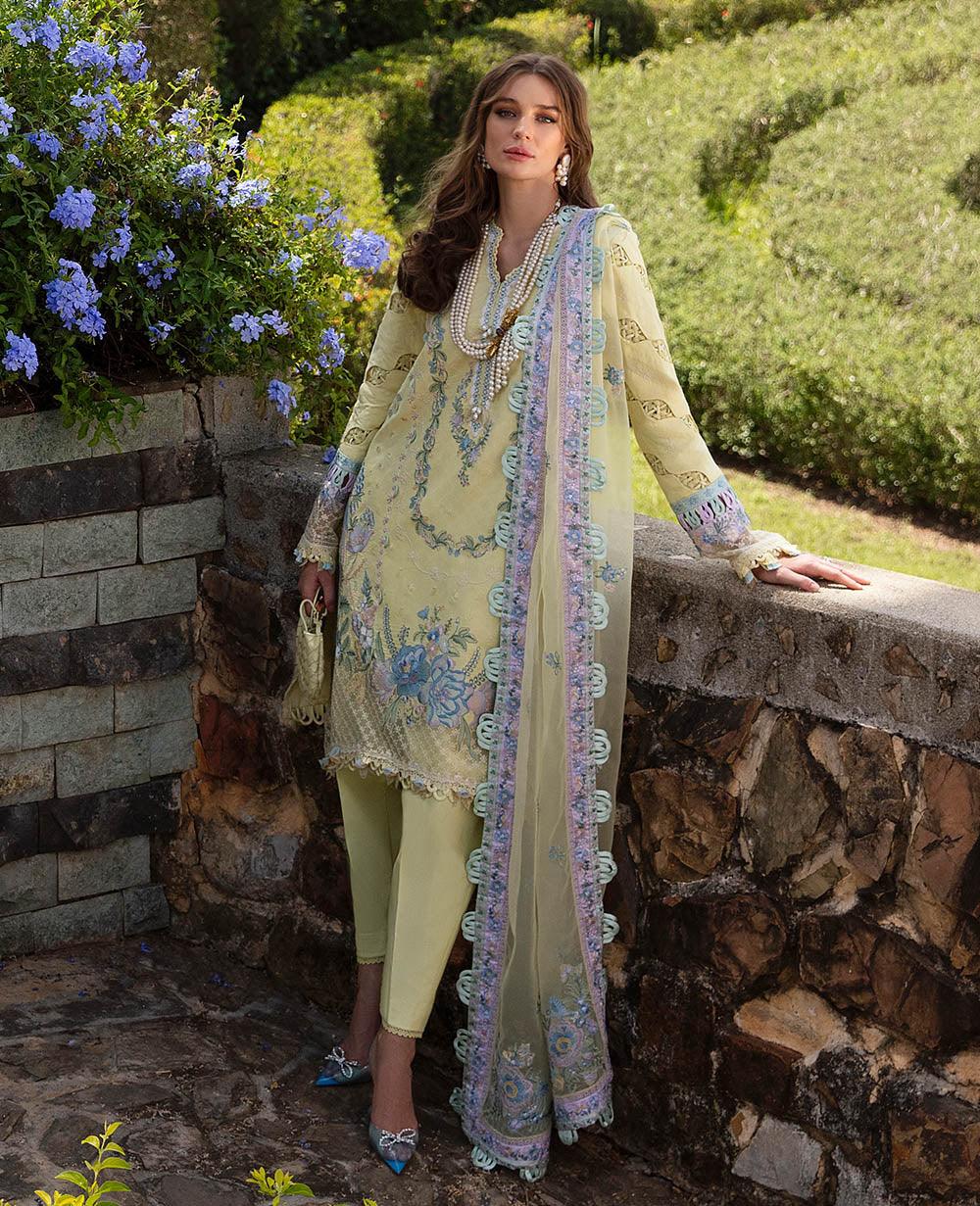 Republic Womenswear | Ilana Eid Luxury Lawn | Sylvie - Aqsa Fabrics
