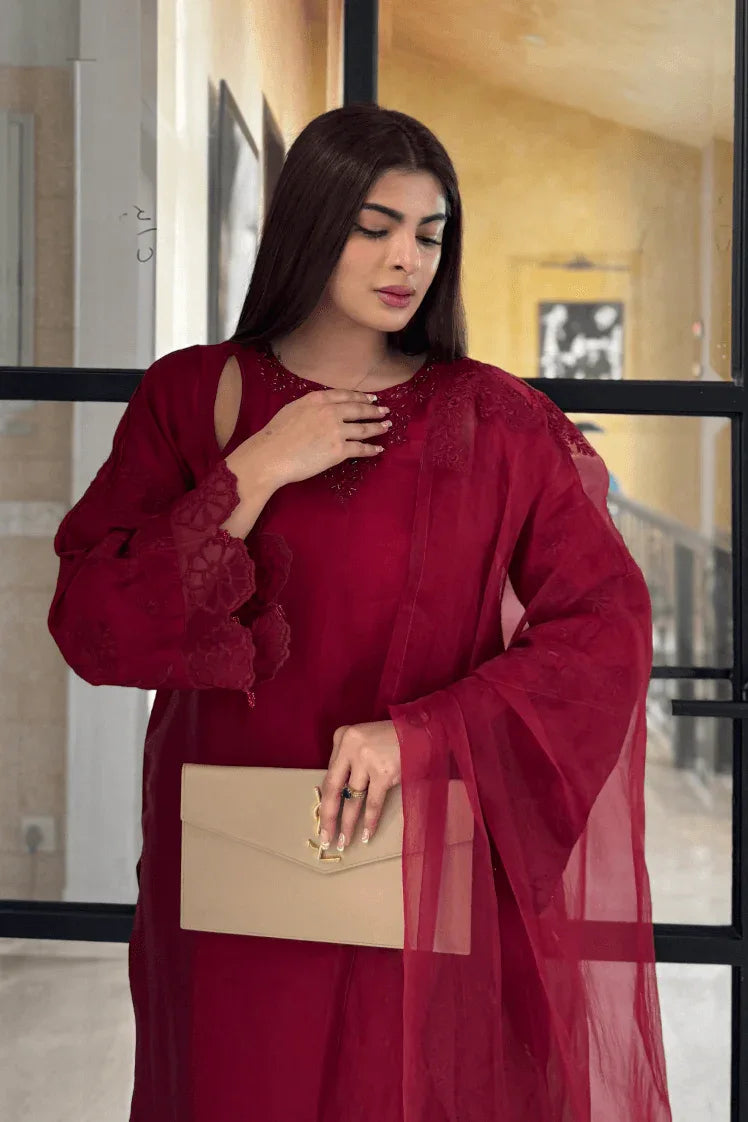 Muntaha | Aangan Eid Edit | Rubby - Aqsa Fabrics