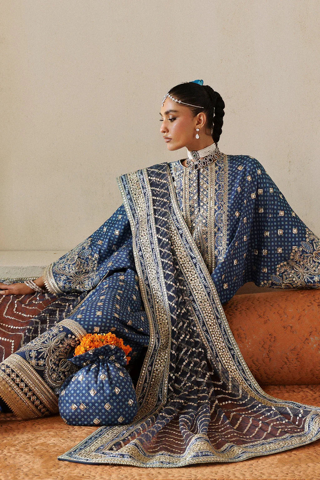 Afrozeh Shehnai Wedding Formal 3Pc Suit AFS-24-10 Rukhsana - Aqsa Fabrics