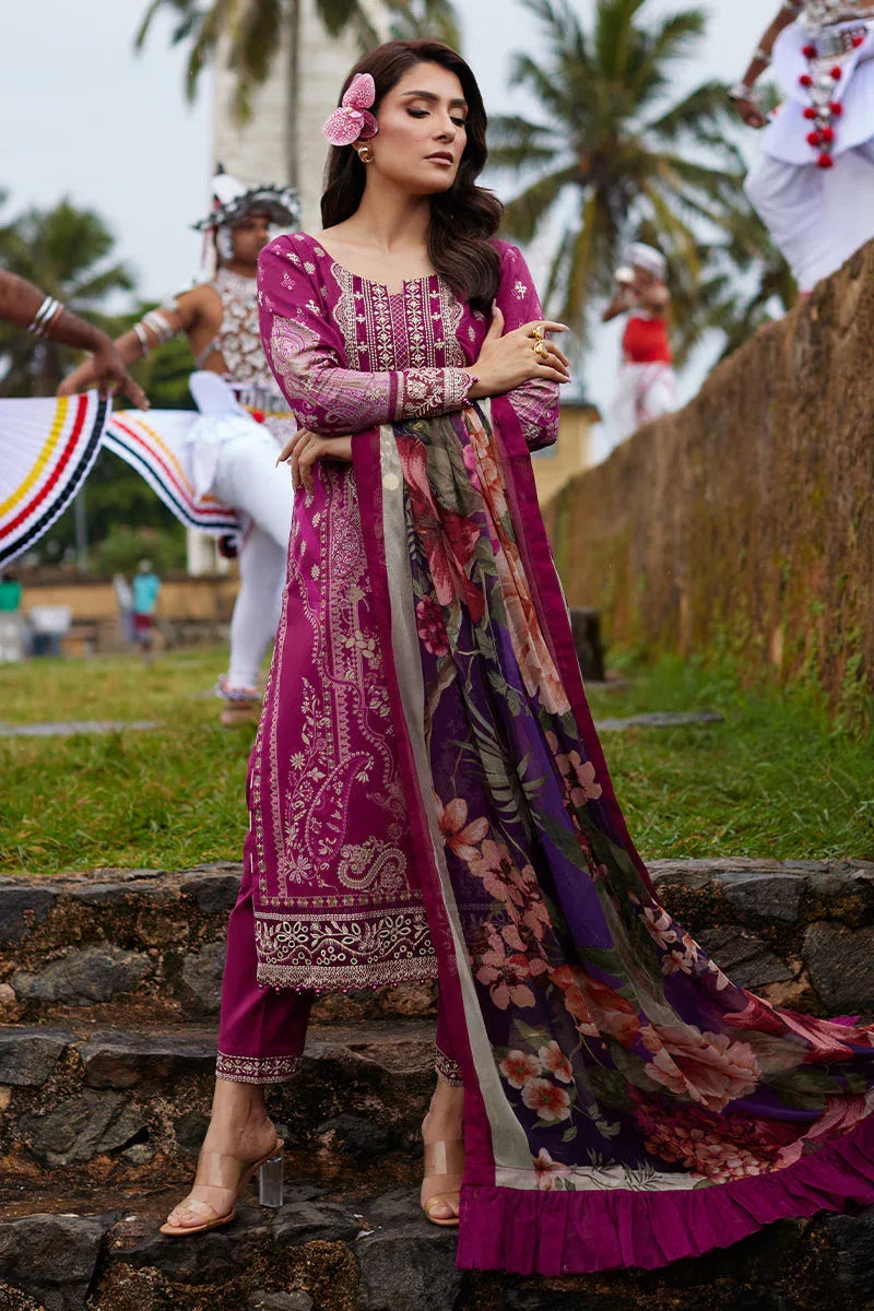 Gulaal | Saffira Lawn 25 | Aria - Aqsa Fabrics