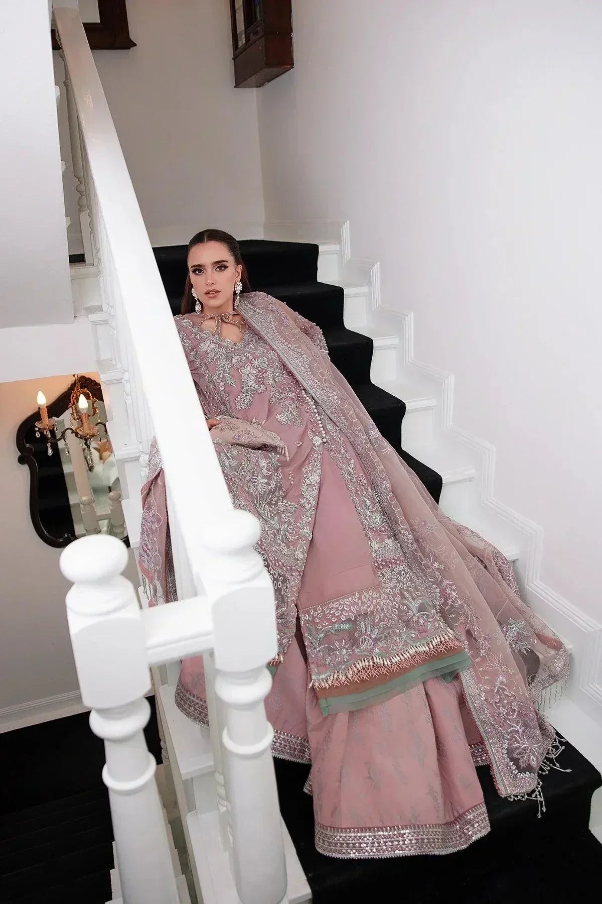 AJR Couture | Alif Luxury Wedding Formals 23 | Violet - Aqsa Fabrics