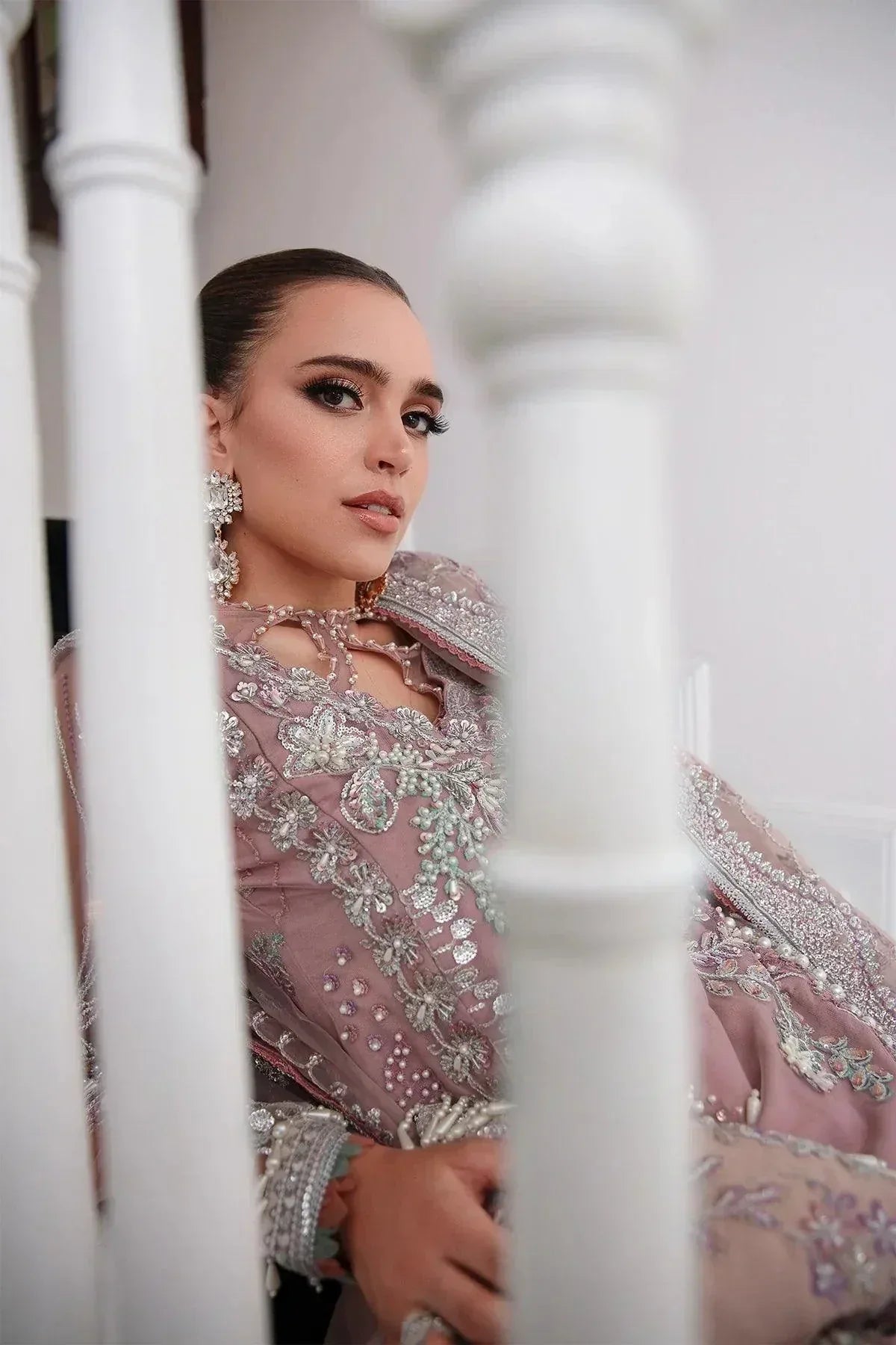 AJR Couture | Alif Luxury Wedding Formals 23 | Violet - Aqsa Fabrics