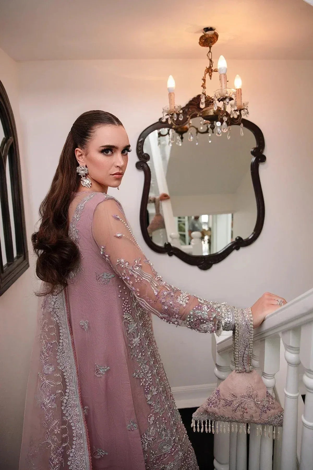 AJR Couture | Alif Luxury Wedding Formals 23 | Violet - Aqsa Fabrics