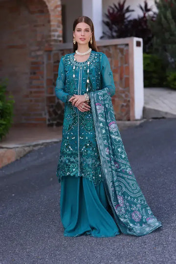 Noor by Saadia Asad | Chiffon Formals 23 | D8-Zarish - Aqsa Fabrics