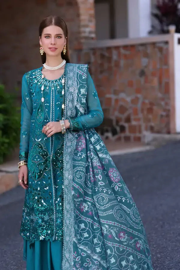 Noor by Saadia Asad | Chiffon Formals 23 | D8-Zarish - Aqsa Fabrics