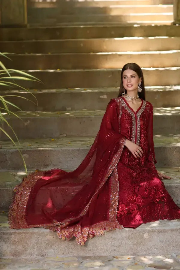 Noor by Saadia Asad | Chiffon Formals 23 | D3-Sirena - Aqsa Fabrics