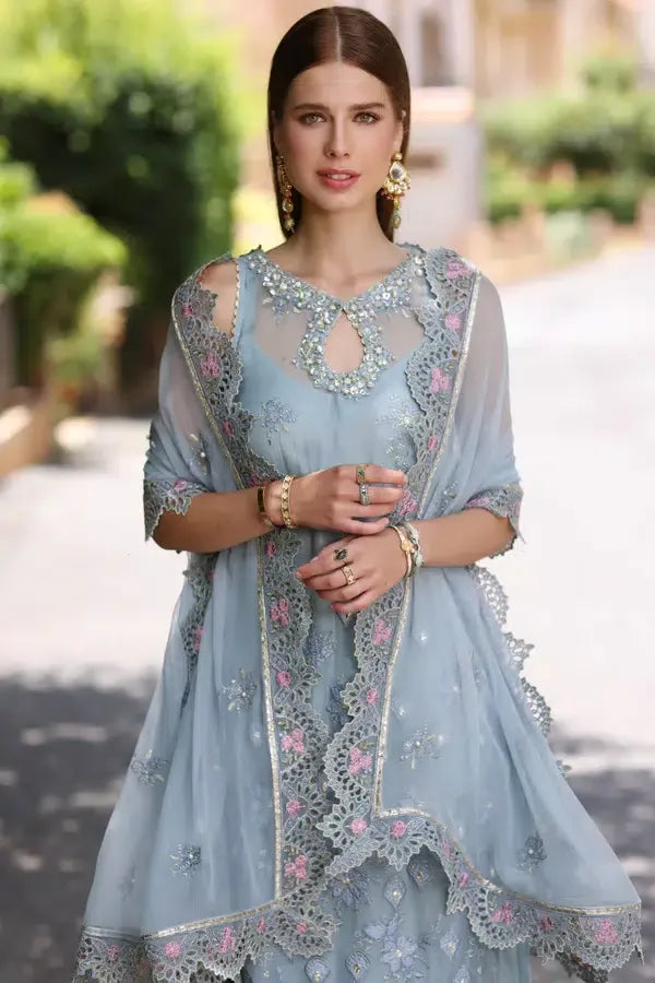 Noor by Saadia Asad | Chiffon Formals 23 | D1-Laira - Aqsa Fabrics
