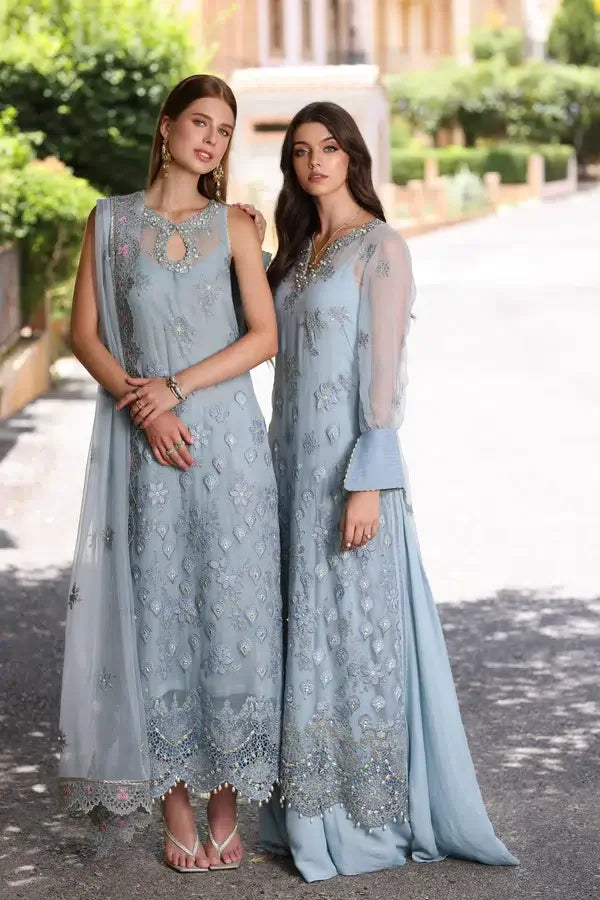 Noor by Saadia Asad | Chiffon Formals 23 | D1-Laira - Aqsa Fabrics