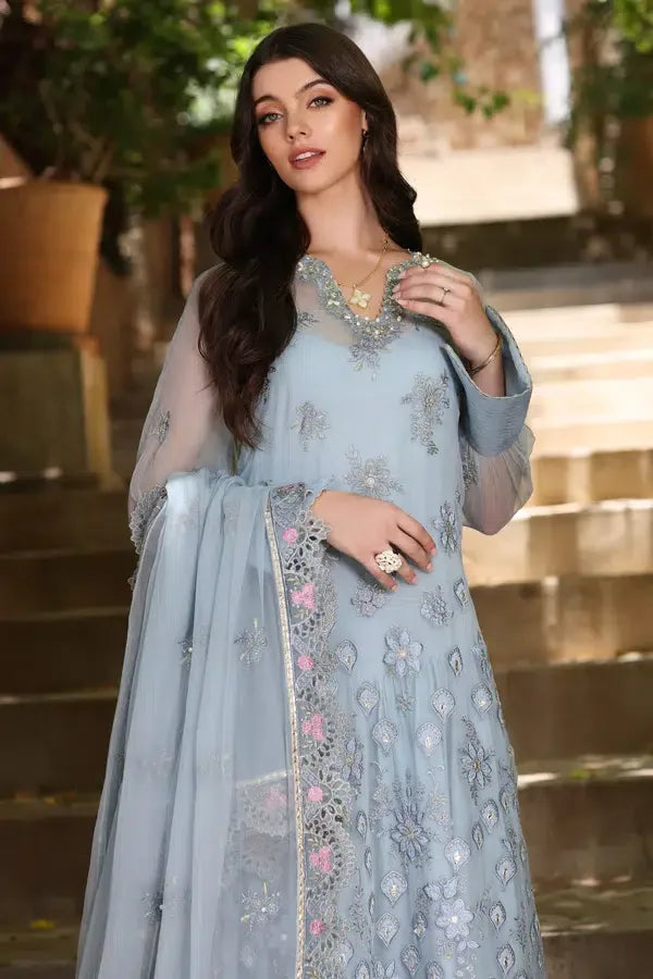 Noor by Saadia Asad | Chiffon Formals 23 | D1-Laira - Aqsa Fabrics