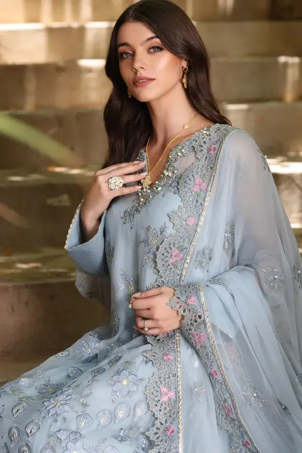 Noor by Saadia Asad | Chiffon Formals 23 | D1-Laira - Aqsa Fabrics