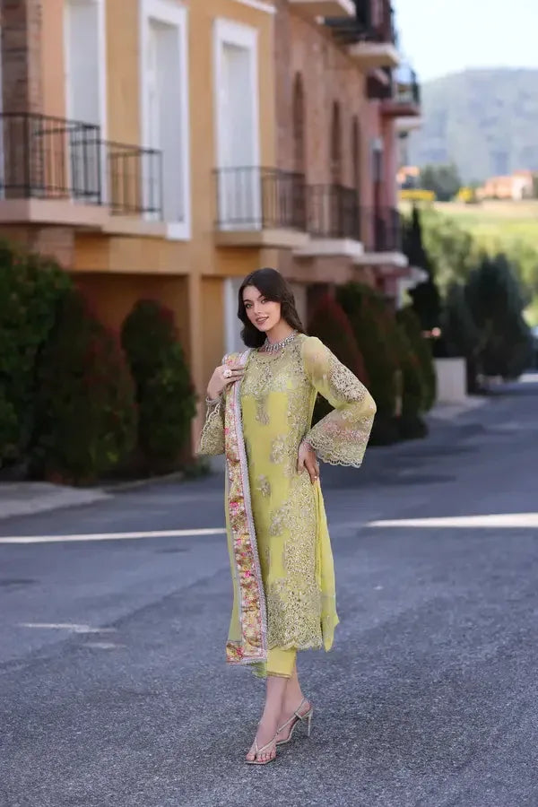 Noor by Saadia Asad | Chiffon Formals 23 | D4-Minali - Aqsa Fabrics