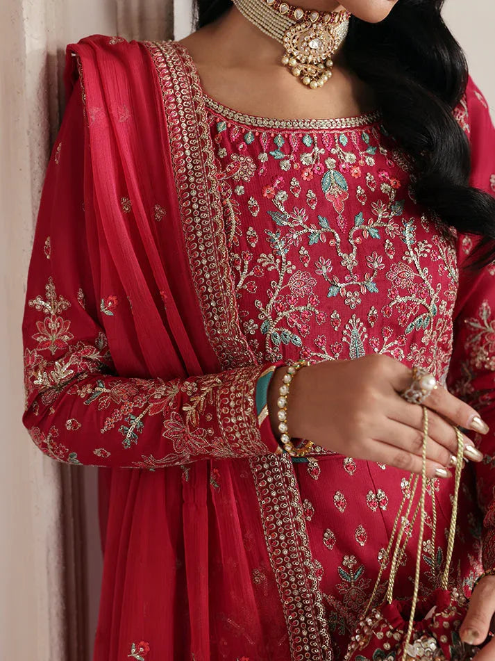 Gulaal | Serica Raw Silk | Serosia - Aqsa Fabrics