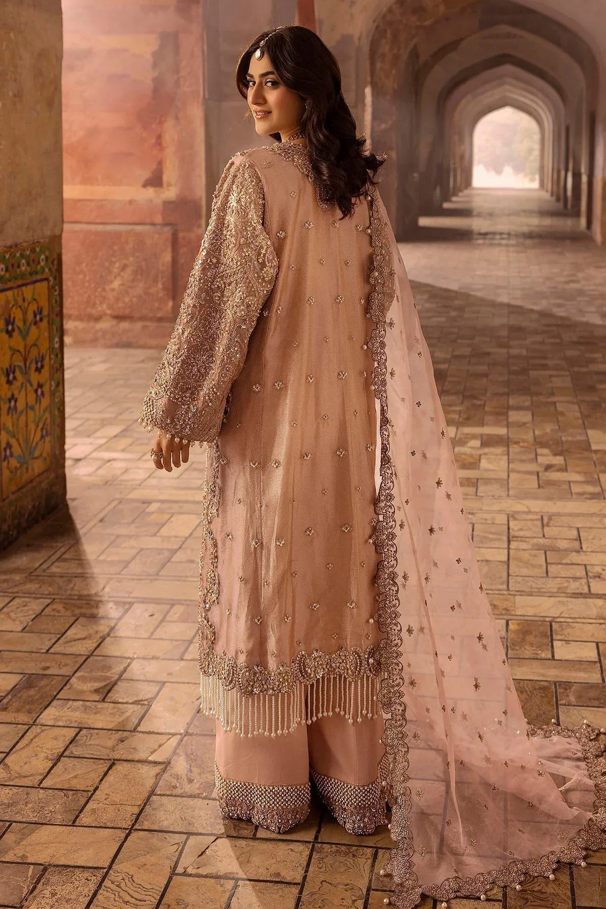Motifz | Bridal Couture | 0012-MAYASA EMBROIDERED MESSORI STITCHED - Aqsa Fabrics
