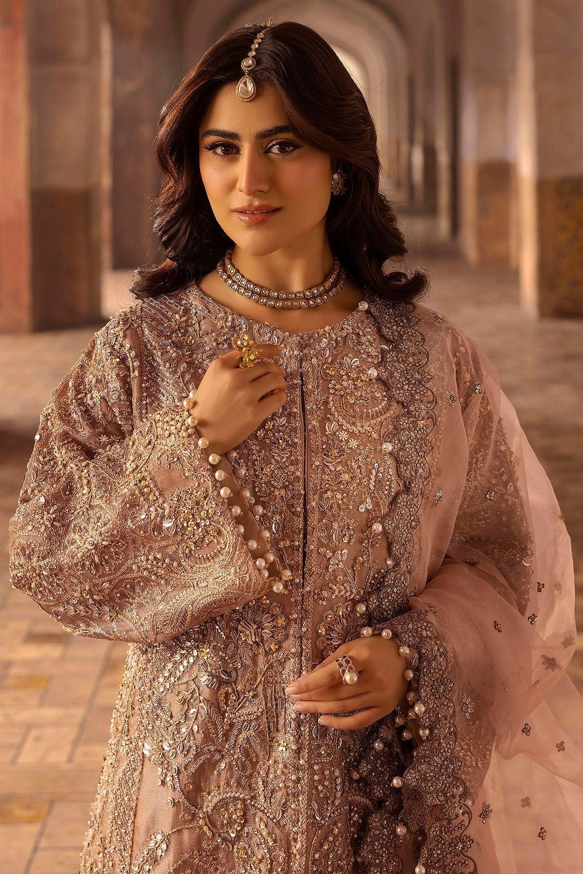 Motifz | Bridal Couture | 0012-MAYASA EMBROIDERED MESSORI STITCHED - Aqsa Fabrics