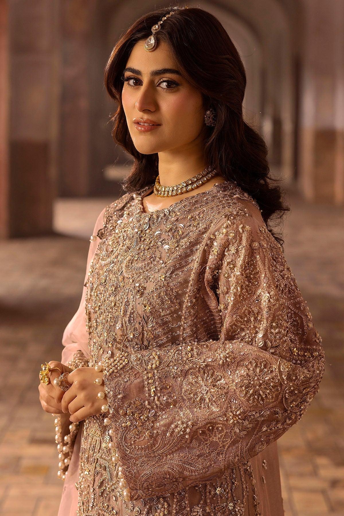 Motifz | Bridal Couture | 0012-MAYASA EMBROIDERED MESSORI STITCHED - Aqsa Fabrics