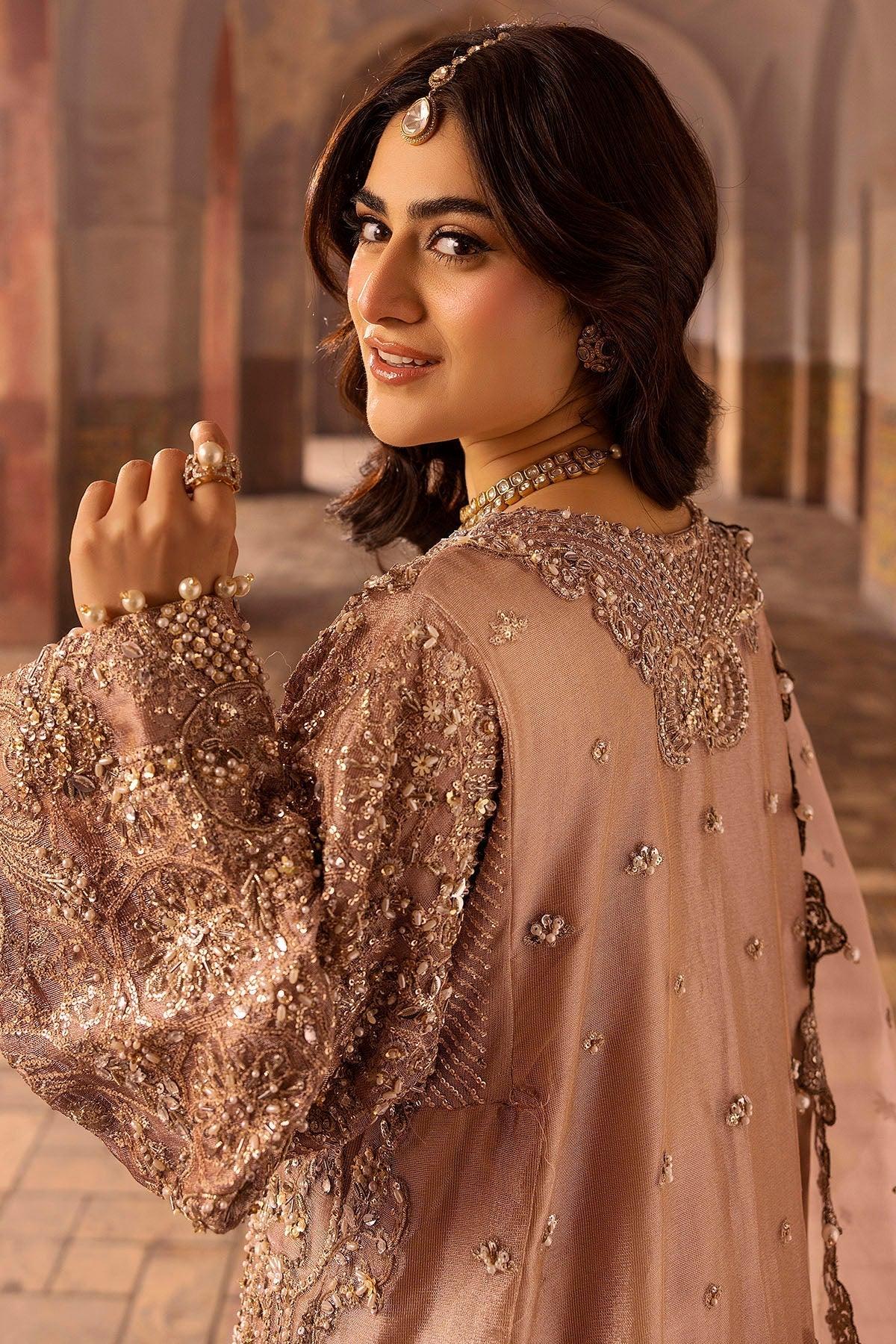Motifz | Bridal Couture | 0012-MAYASA EMBROIDERED MESSORI STITCHED - Aqsa Fabrics