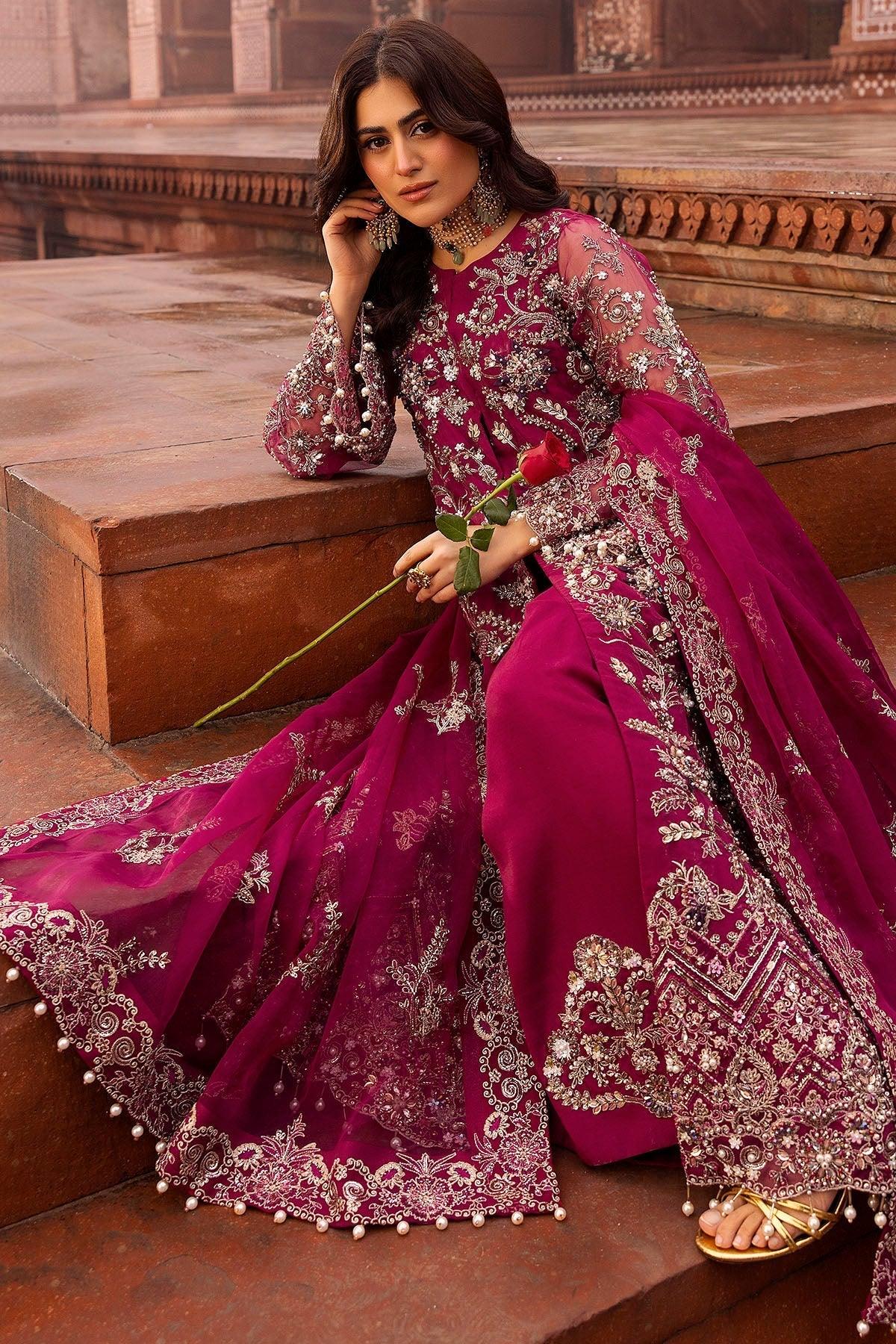 Motifz | Bridal Couture | 0013-HEER EMBROIDERED ORGANZA STITCHED - Aqsa Fabrics