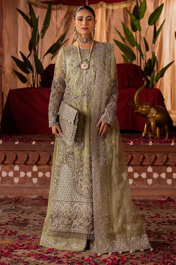 Motifz | Bridal Couture | 0016-MEERAZ EMBROIDERED ORGANZA STITCHED - Aqsa Fabrics