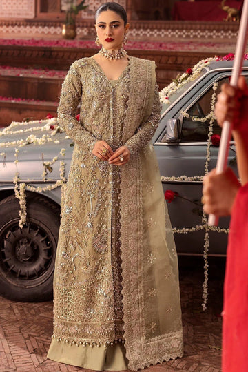 Motifz | Bridal Couture | 0017-PARINAZ EMBROIDERED ORGANZA STITCHED - Aqsa Fabrics