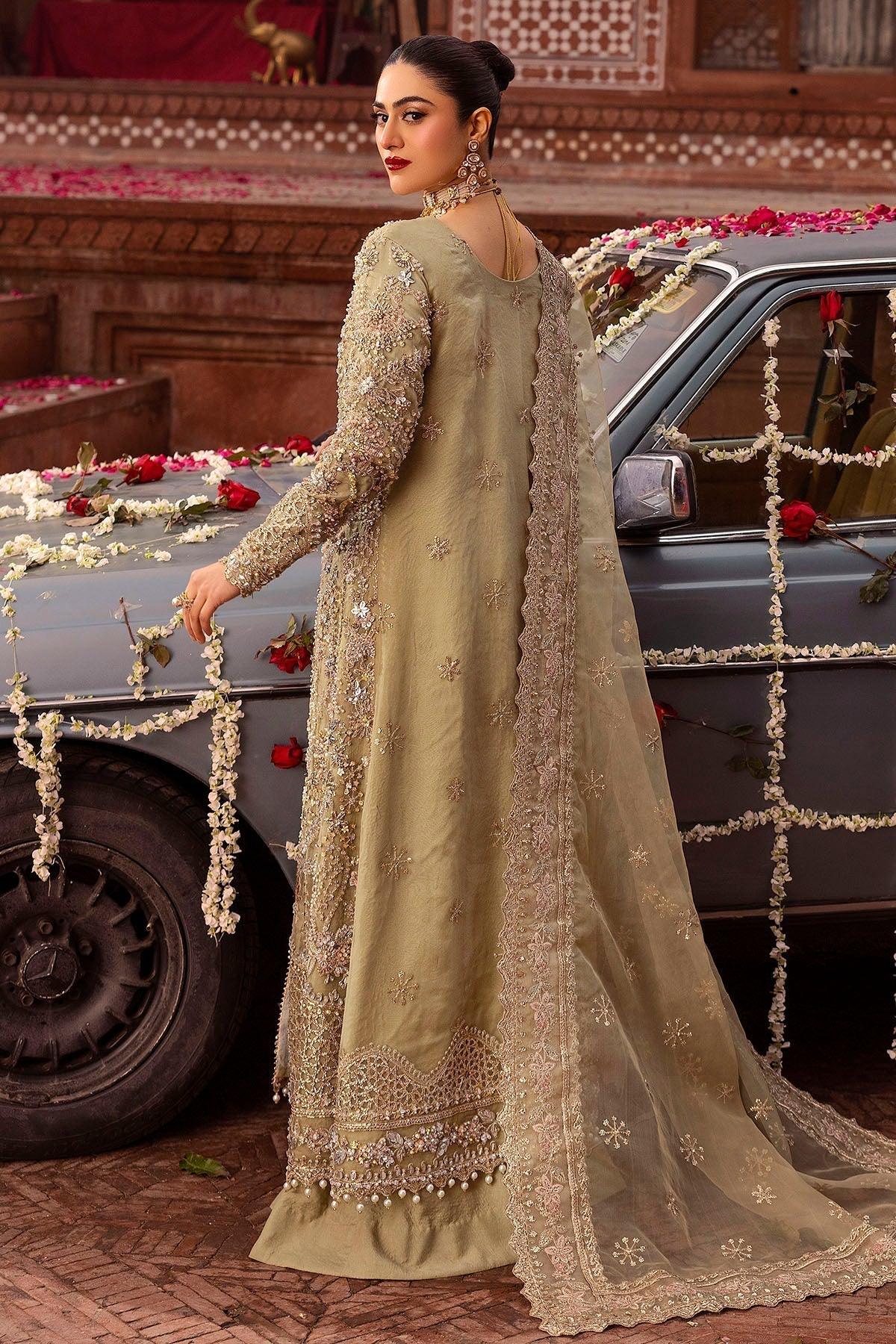 Motifz | Bridal Couture | 0017-PARINAZ EMBROIDERED ORGANZA STITCHED - Aqsa Fabrics