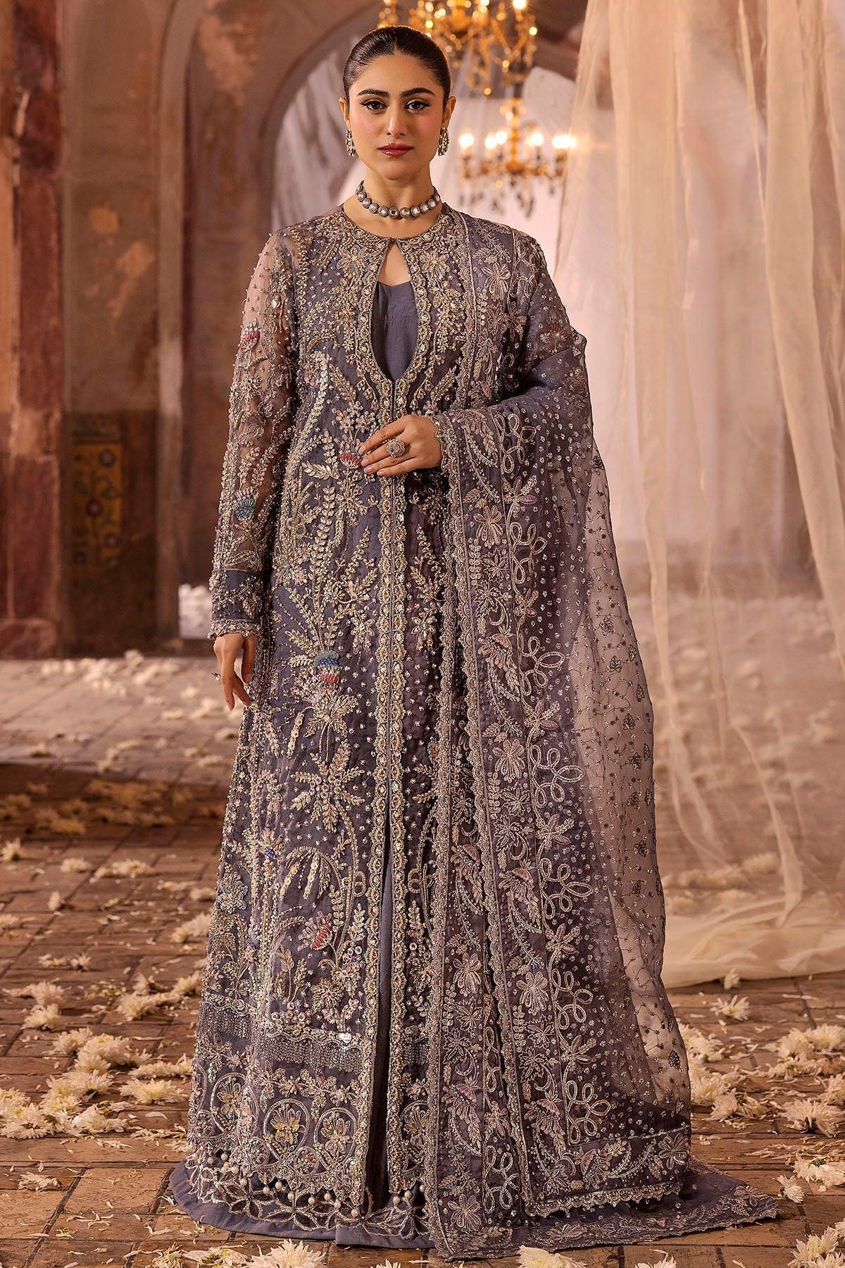 Motifz | Bridal Couture | 0018-ZURIAH EMBROIDERED ORGANZA STITCHED - Aqsa Fabrics
