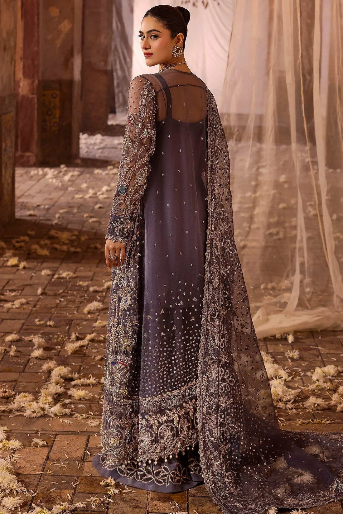 Motifz | Bridal Couture | 0018-ZURIAH EMBROIDERED ORGANZA STITCHED - Aqsa Fabrics