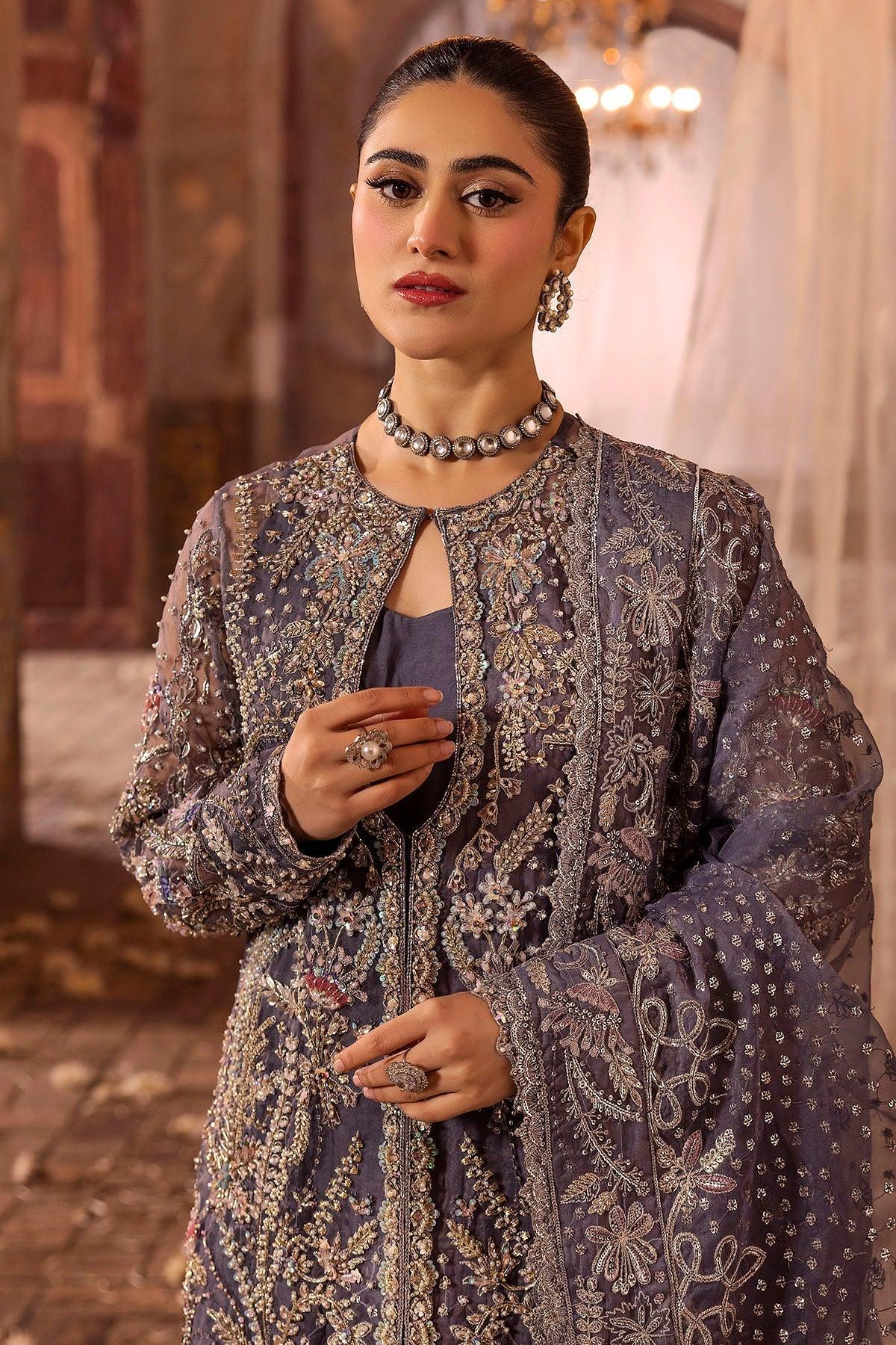 Motifz | Bridal Couture | 0018-ZURIAH EMBROIDERED ORGANZA STITCHED - Aqsa Fabrics