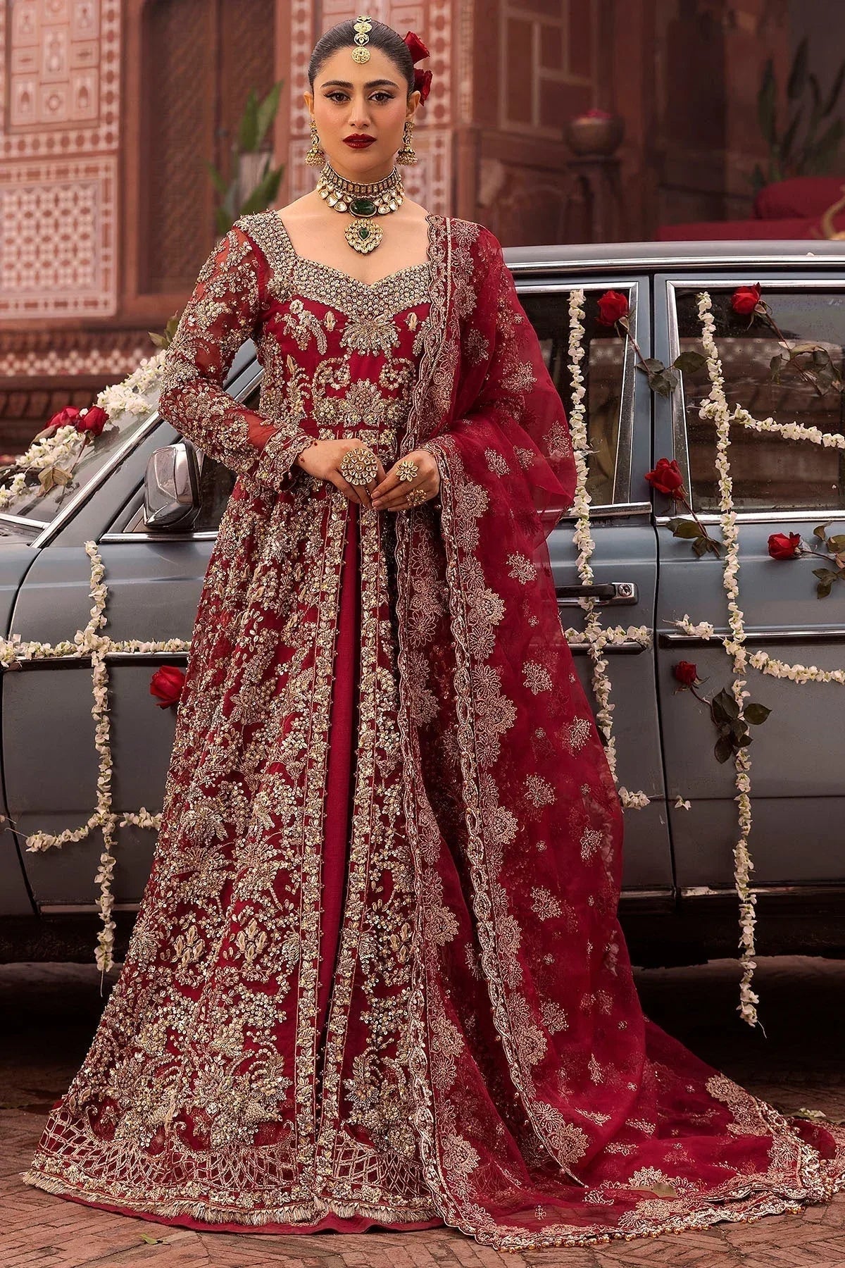 Motifz | Bridal Couture | 0019-SHANARA EMBROIDERED ORGANZA STITCHED - Aqsa Fabrics