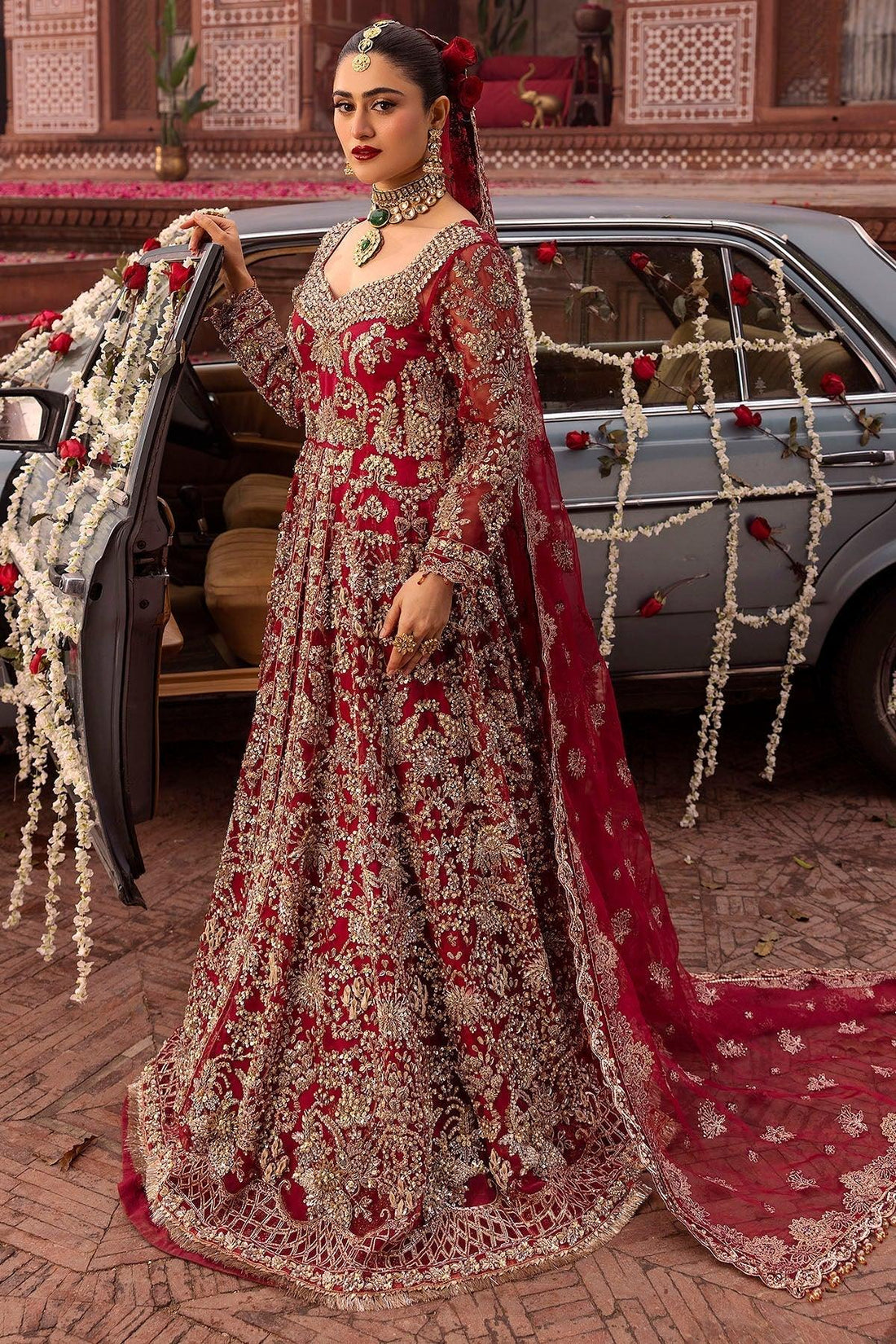 Motifz | Bridal Couture | 0019-SHANARA EMBROIDERED ORGANZA STITCHED - Aqsa Fabrics