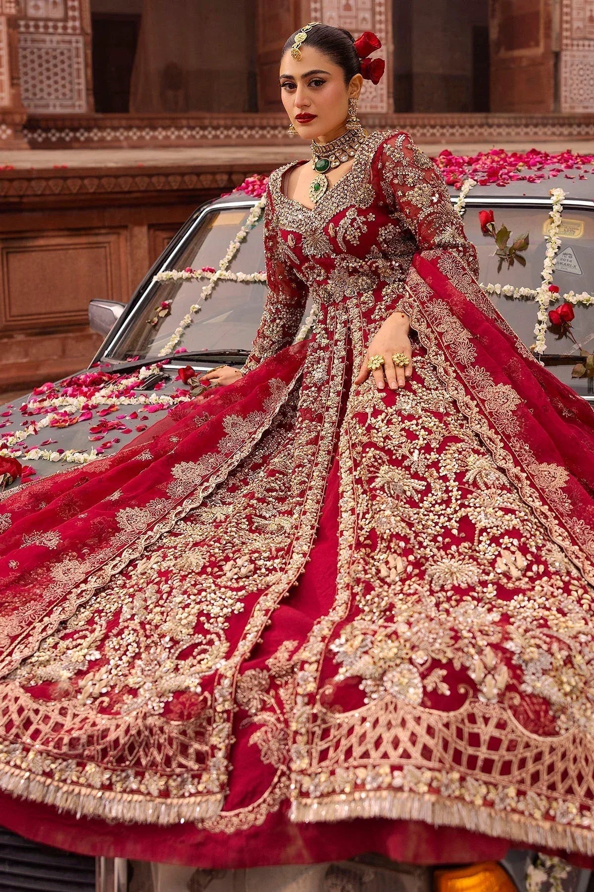 Motifz | Bridal Couture | 0019-SHANARA EMBROIDERED ORGANZA STITCHED - Aqsa Fabrics