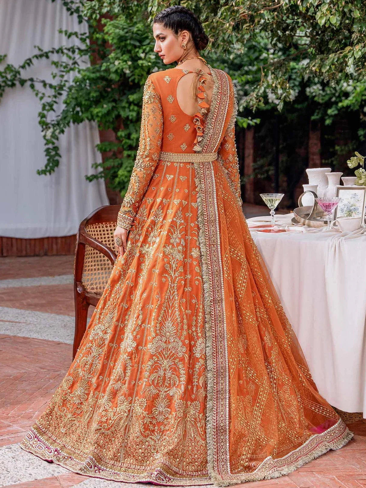 Akbar Aslam Mastani Embroidered Net 3Pc Suit - MAHJABEEN - Aqsa Fabrics