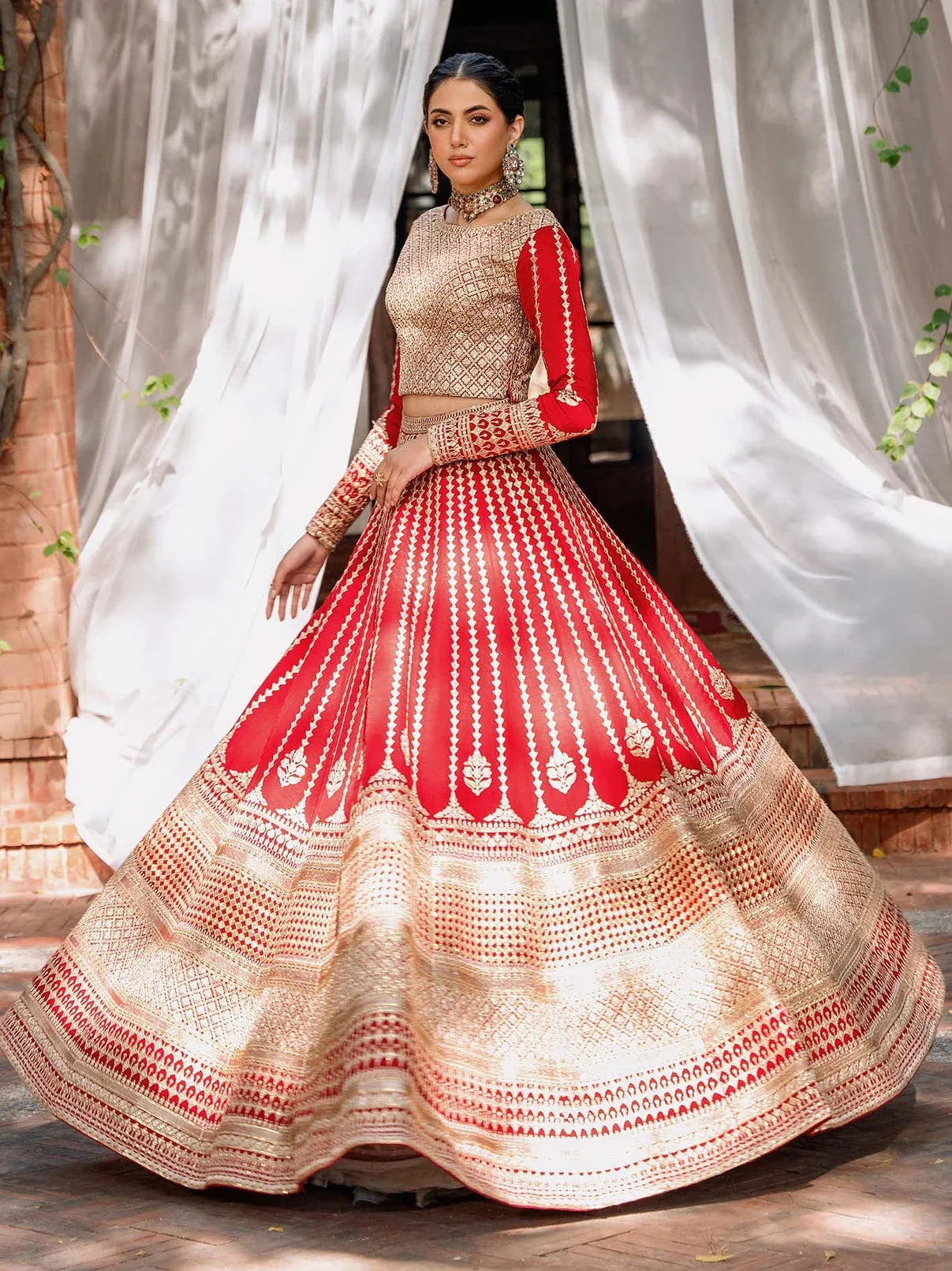 Akbar Aslam Mastani Embroidered Raw Silk 3Pc Suit - NAWAZISH - Aqsa Fabrics