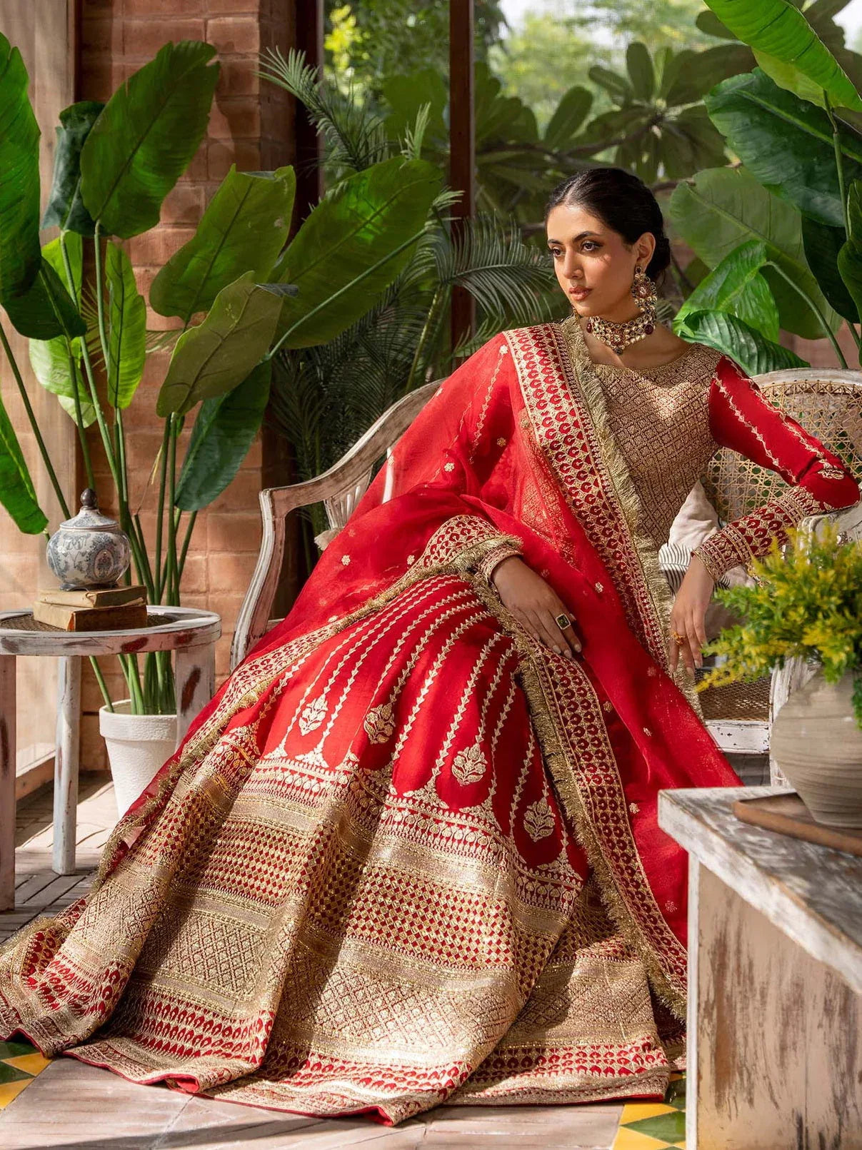 Akbar Aslam Mastani Embroidered Raw Silk 3Pc Suit - NAWAZISH - Aqsa Fabrics
