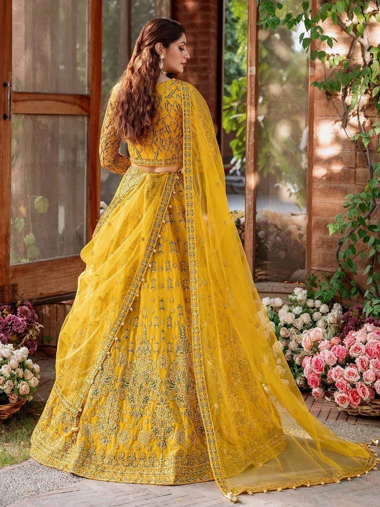 Akbar Aslam Mastani Embroidered Net 3Pc Suit - SHEHERNAZ - Aqsa Fabrics