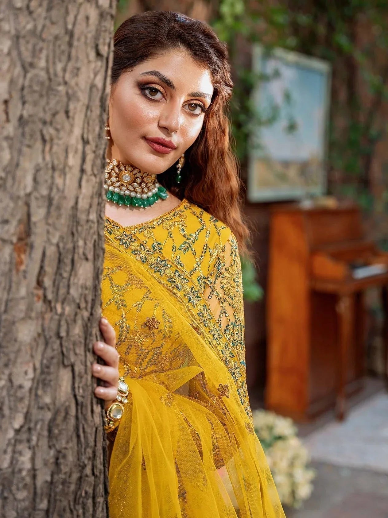 Akbar Aslam Mastani Embroidered Net 3Pc Suit - SHEHERNAZ - Aqsa Fabrics