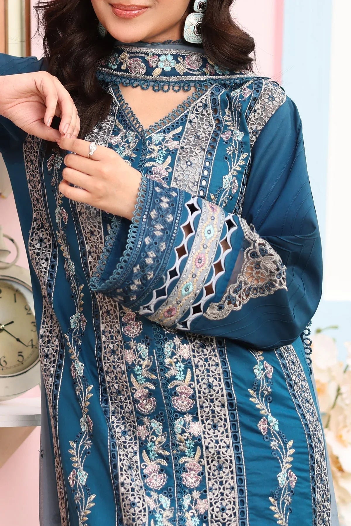 Imrozia Premium | Hayam Luxury Lawn 25 | SL 87 SAHAR - Aqsa Fabrics