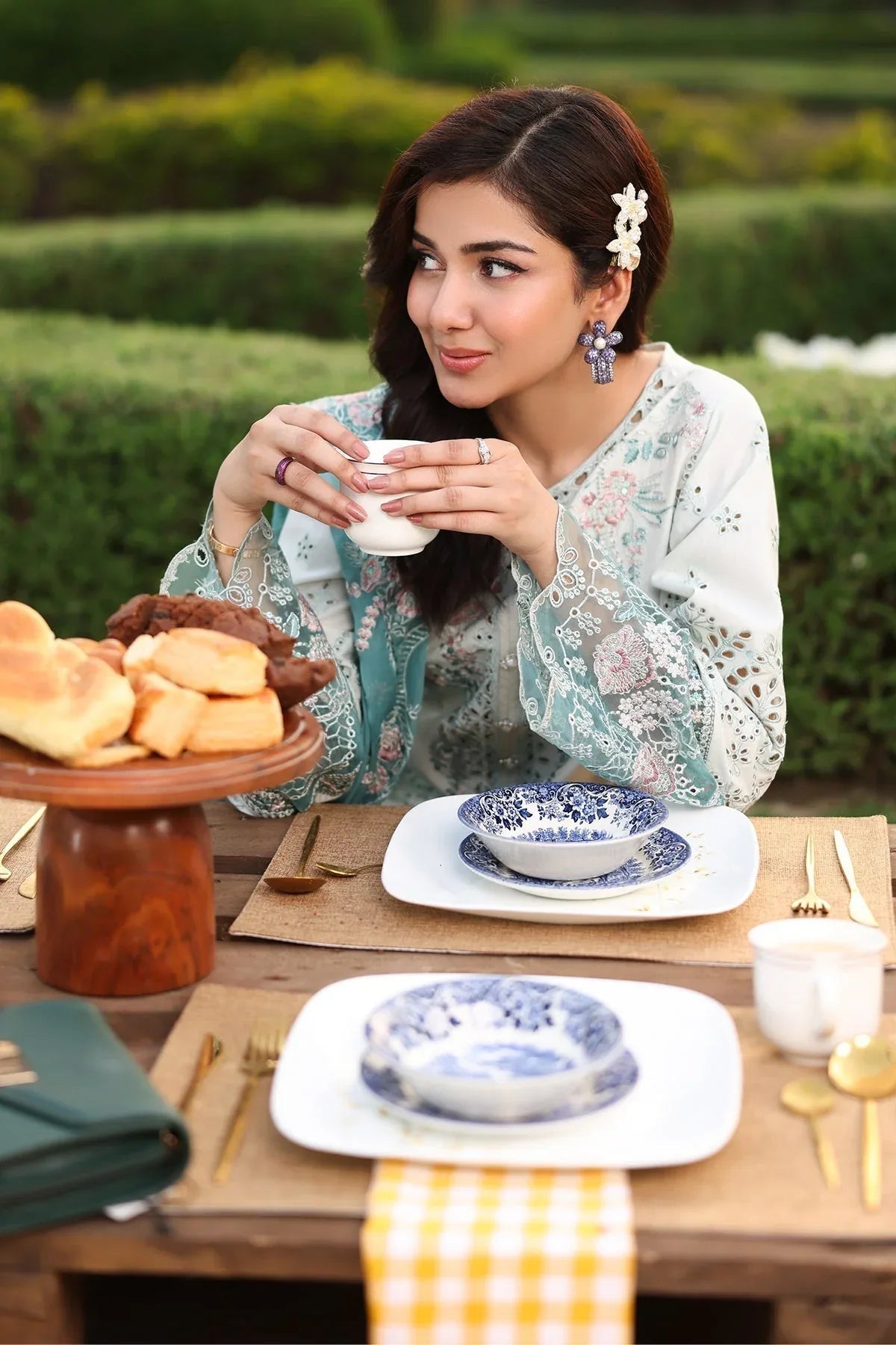 Imrozia Premium | Hayam Luxury Lawn 25 | SL 88 HIBA - Aqsa Fabrics