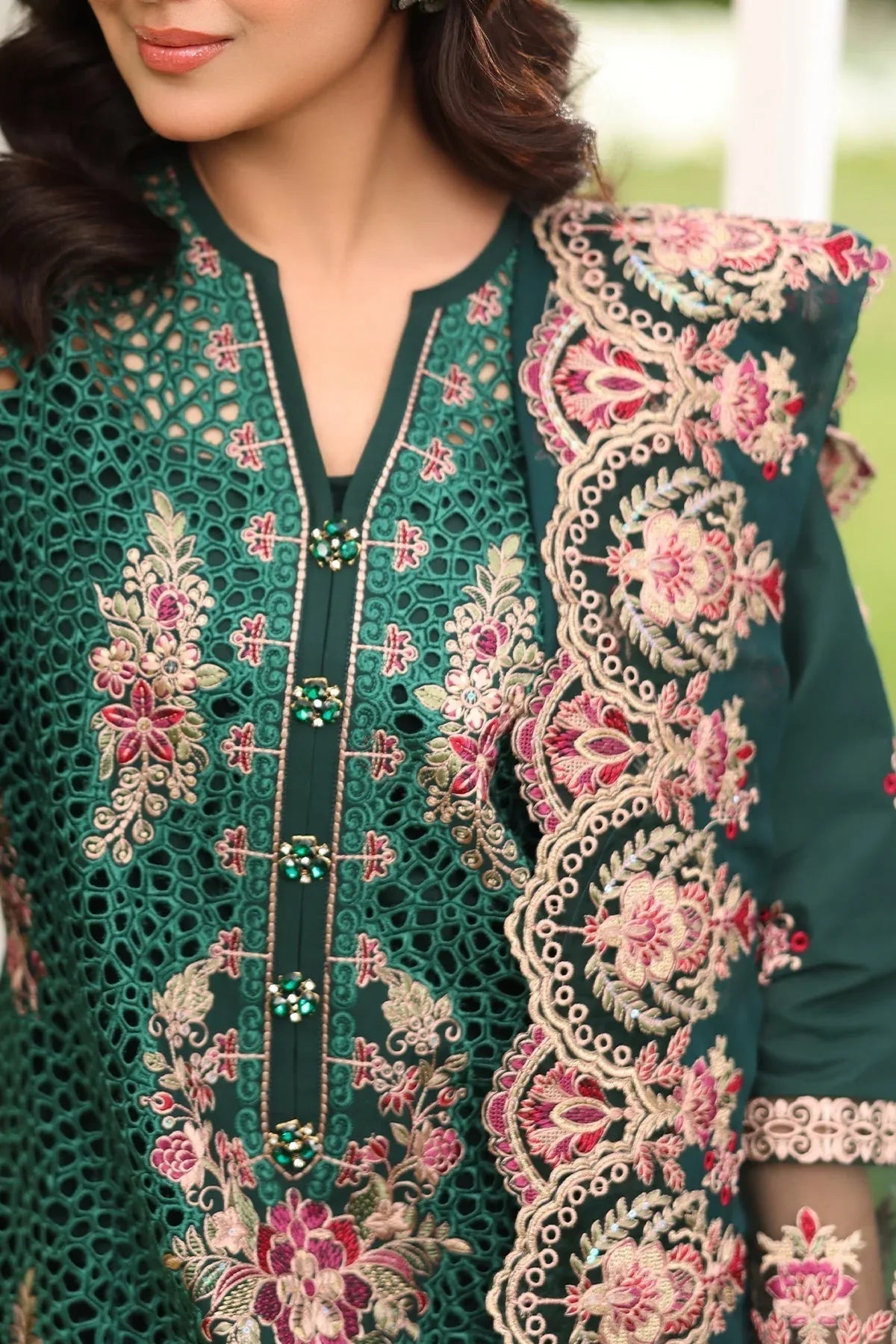 Imrozia Premium | Hayam Luxury Lawn 25 | SL 89 AMAL - Aqsa Fabrics