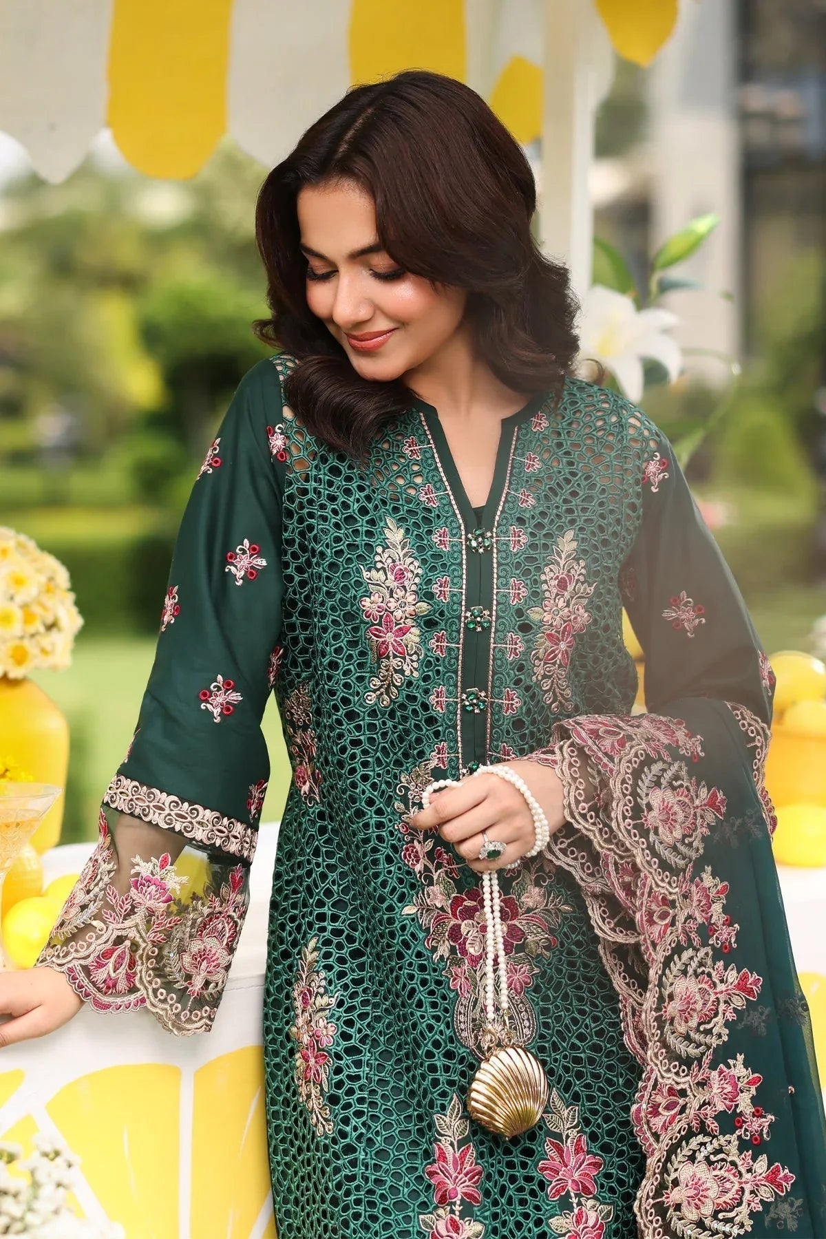 Imrozia Premium | Hayam Luxury Lawn 25 | SL 89 AMAL - Aqsa Fabrics