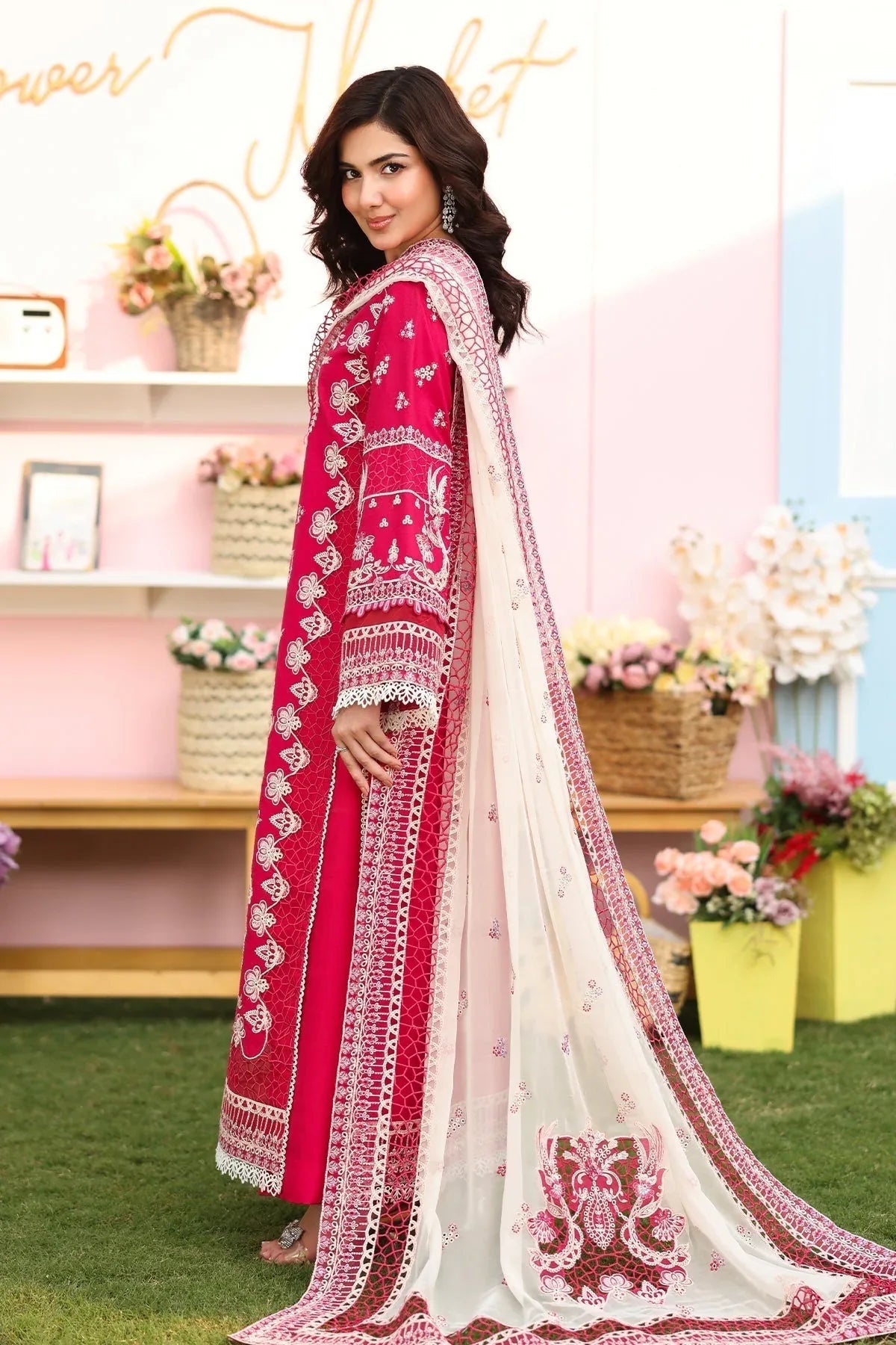 Imrozia Premium | Hayam Luxury Lawn 25 | SL 90 BASMA - Aqsa Fabrics