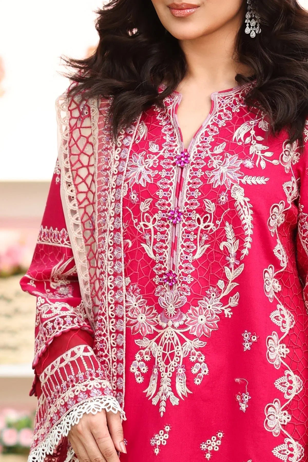 Imrozia Premium | Hayam Luxury Lawn 25 | SL 90 BASMA - Aqsa Fabrics