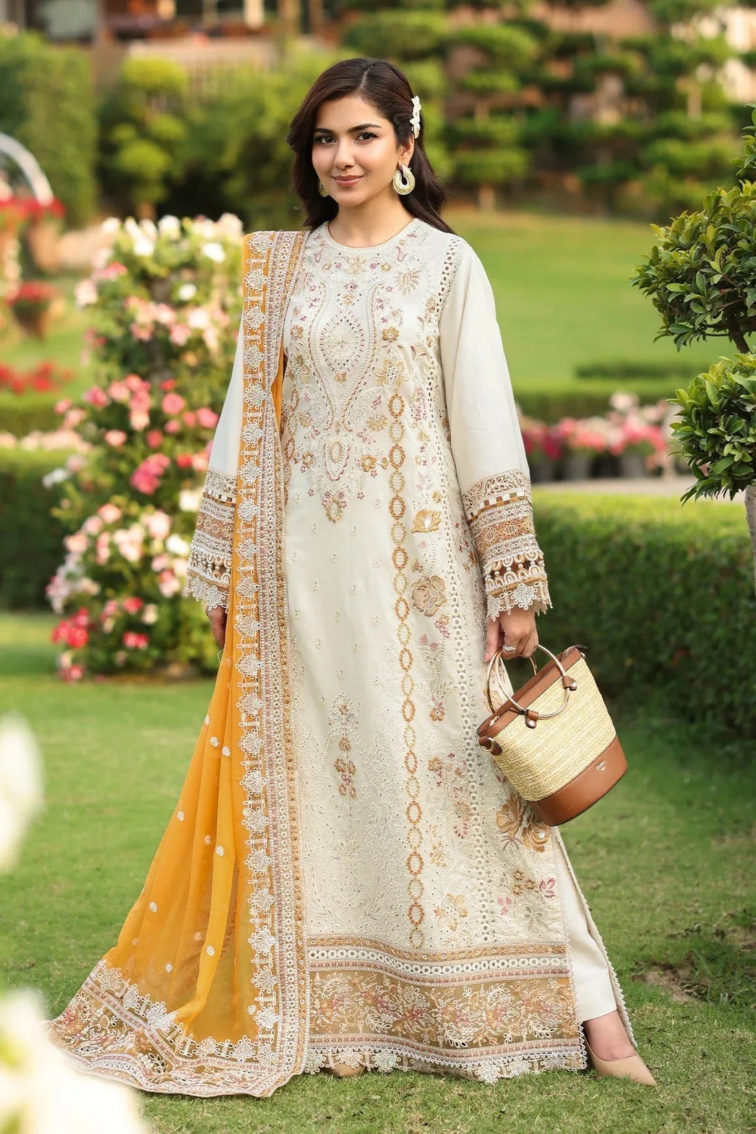 Imrozia Premium | Hayam Luxury Lawn 25 | SL 91 LULU - Aqsa Fabrics
