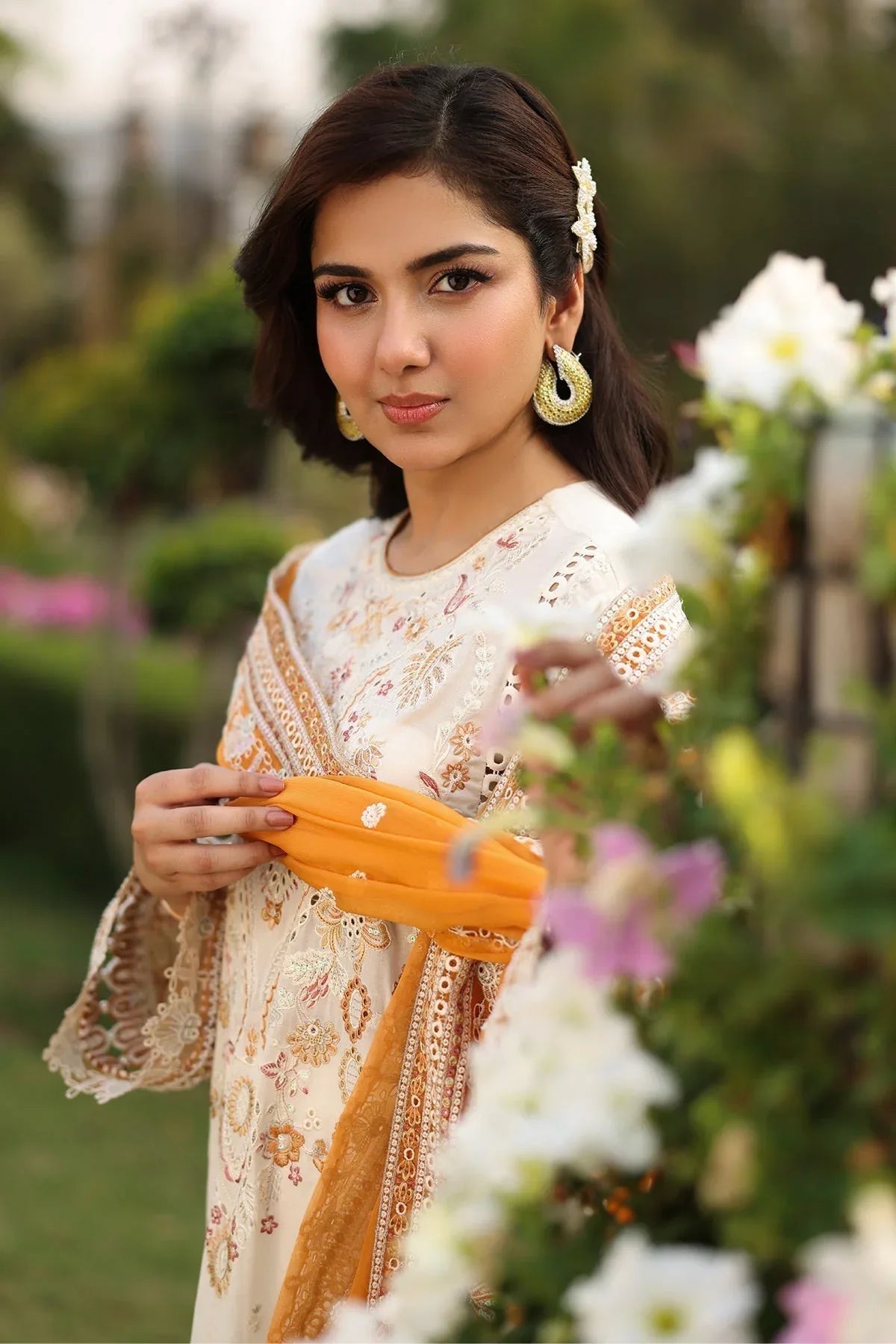 Imrozia Premium | Hayam Luxury Lawn 25 | SL 91 LULU - Aqsa Fabrics