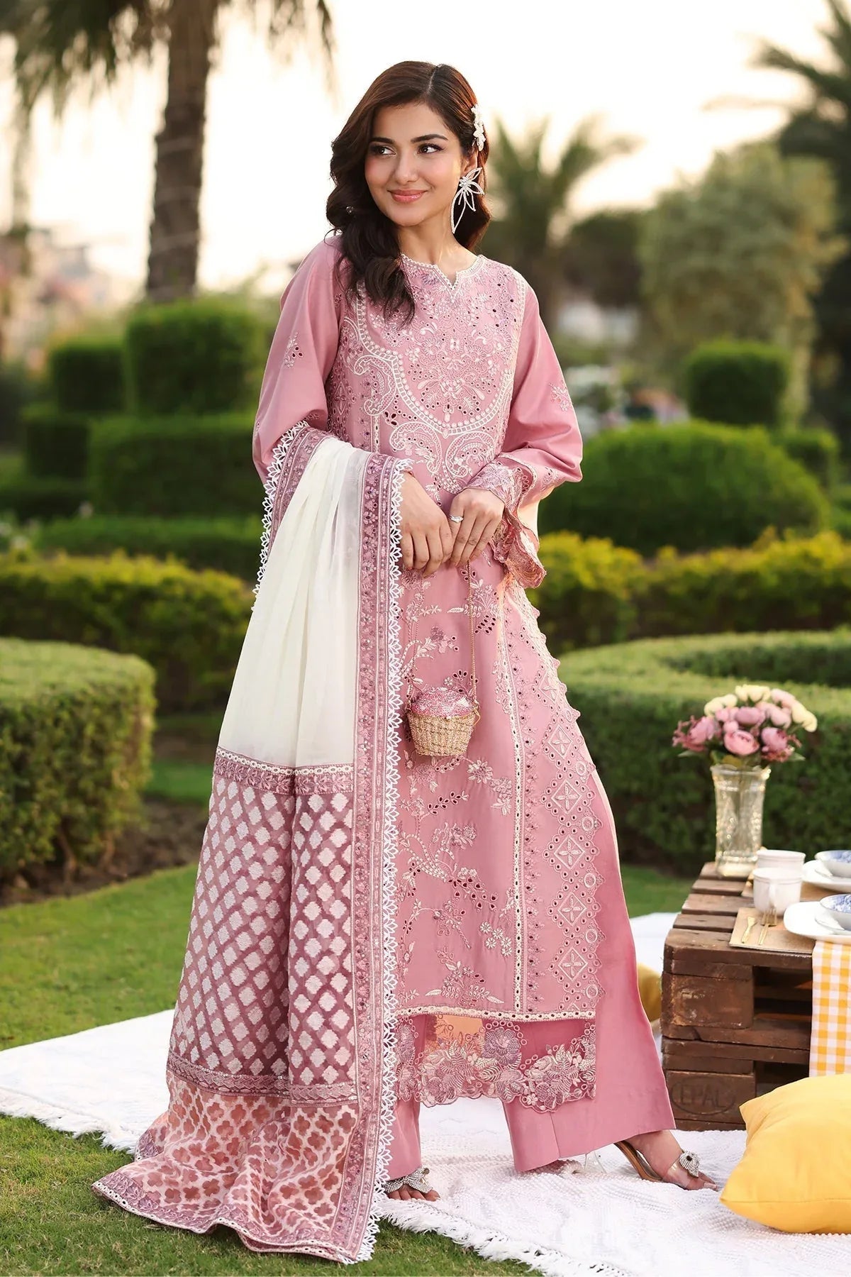 Imrozia Premium | Hayam Luxury Lawn 25 | SL 93 ISRA - Aqsa Fabrics