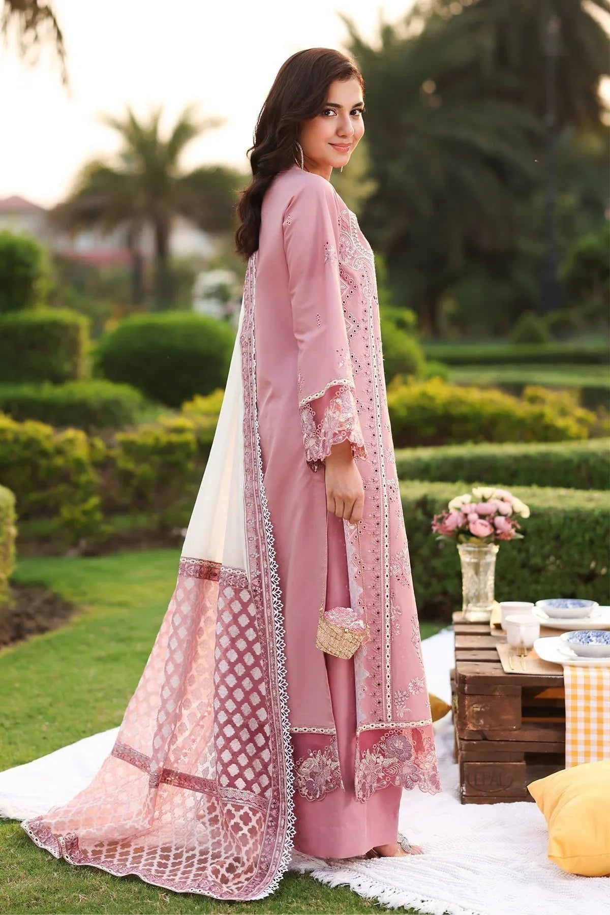 Imrozia Premium | Hayam Luxury Lawn 25 | SL 93 ISRA - Aqsa Fabrics