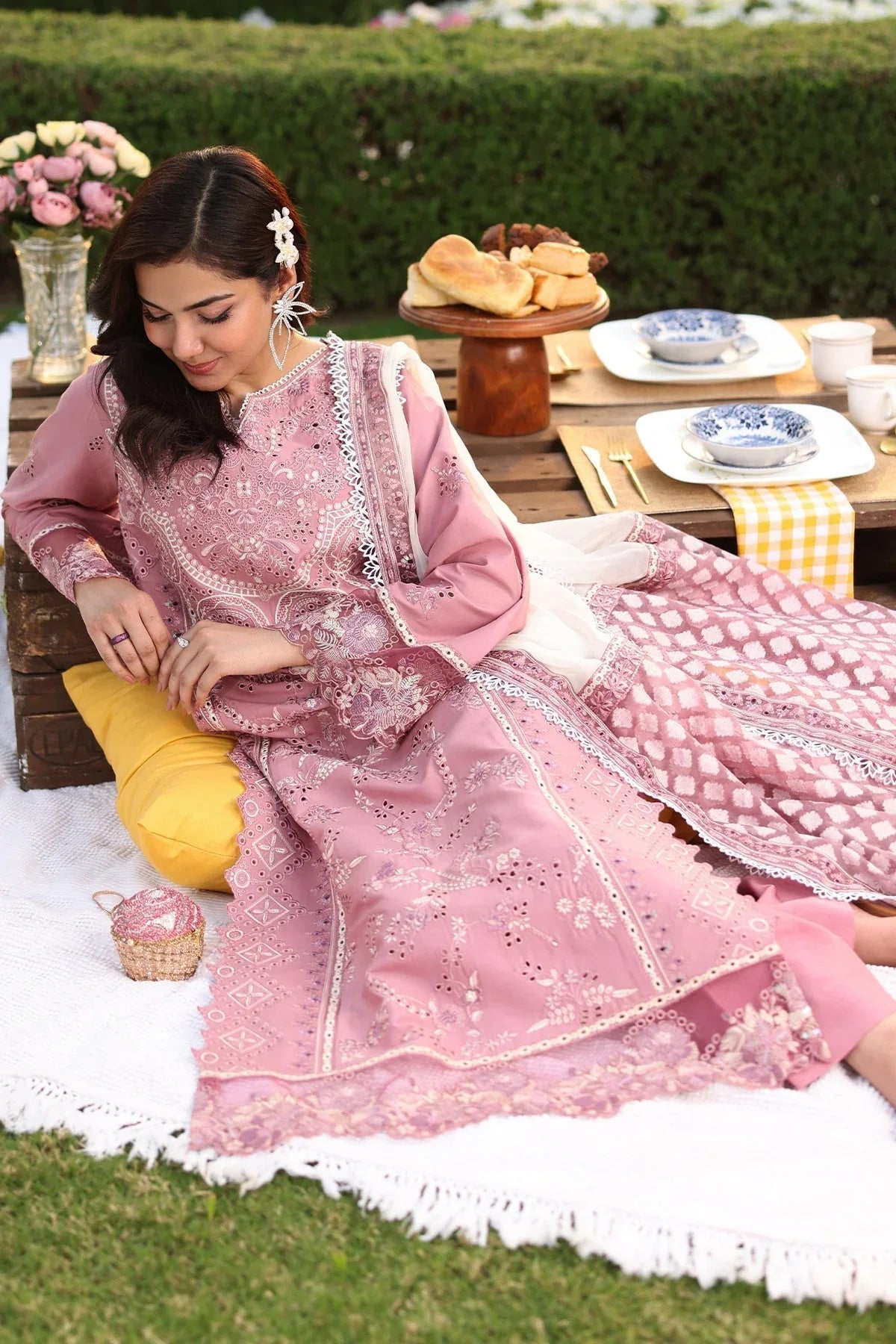 Imrozia Premium | Hayam Luxury Lawn 25 | SL 93 ISRA - Aqsa Fabrics