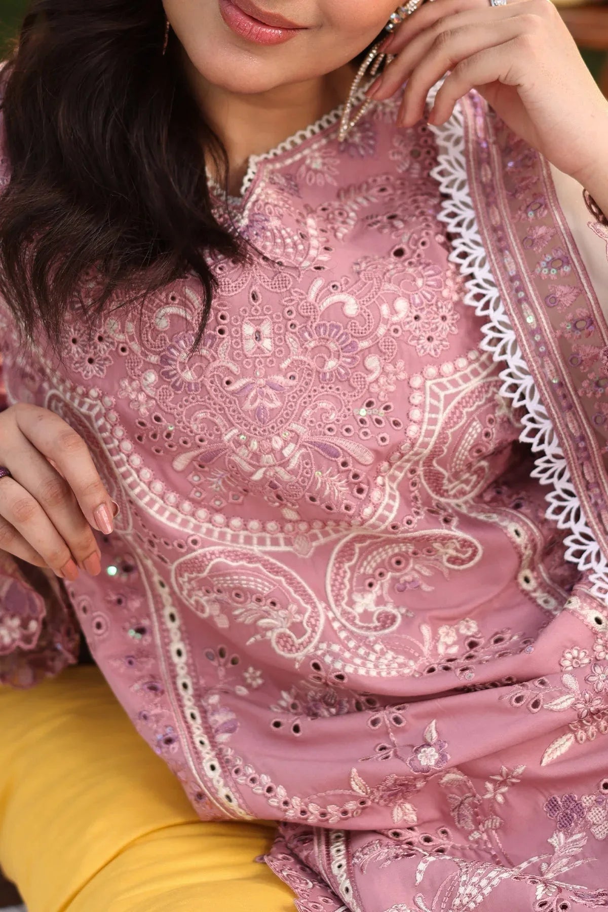 Imrozia Premium | Hayam Luxury Lawn 25 | SL 93 ISRA - Aqsa Fabrics