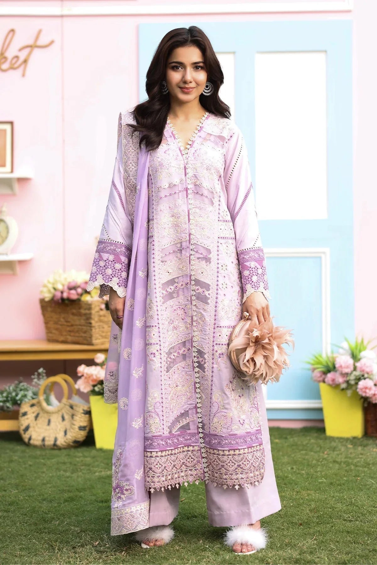 Imrozia Premium | Hayam Luxury Lawn 25 | SL 95 HALIMA - Aqsa Fabrics