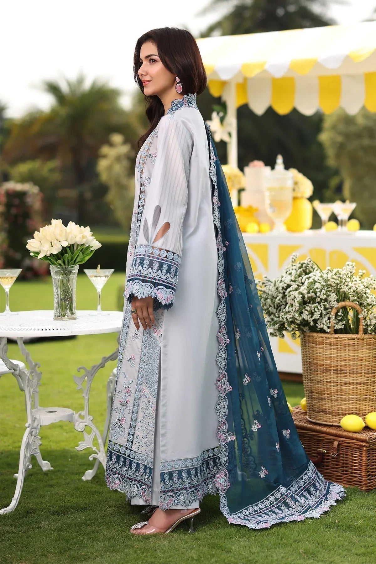 Imrozia Premium | Hayam Luxury Lawn 25 | SL 96 MUNIRA - Aqsa Fabrics
