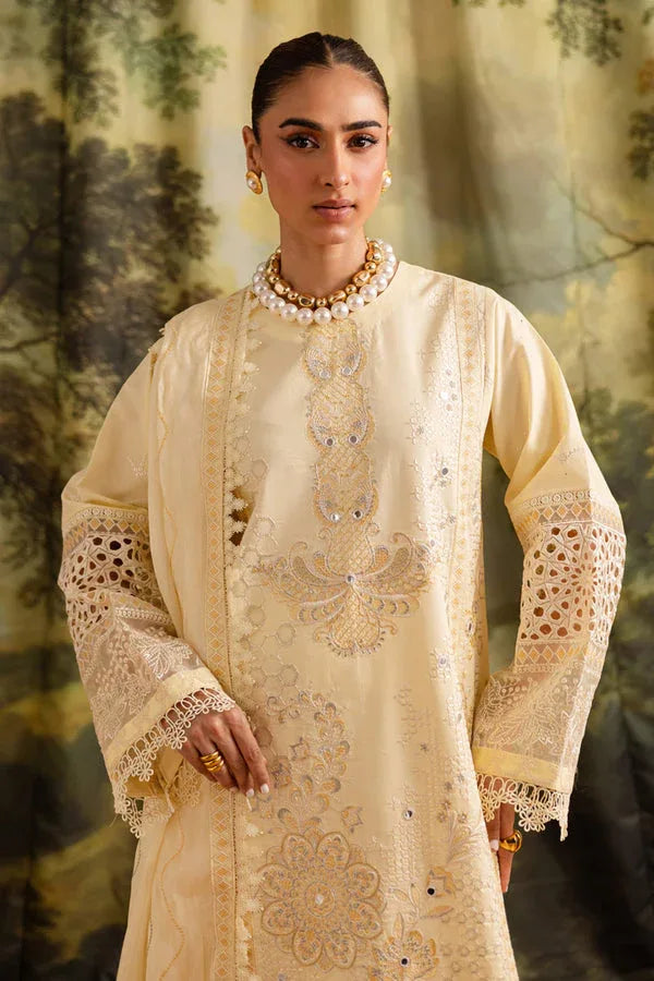 Marjjan | Guzel Lawn | SMC 203-A (Yellow) - Aqsa Fabrics